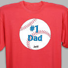 Personalized 1 Baseball Fan T-shirt